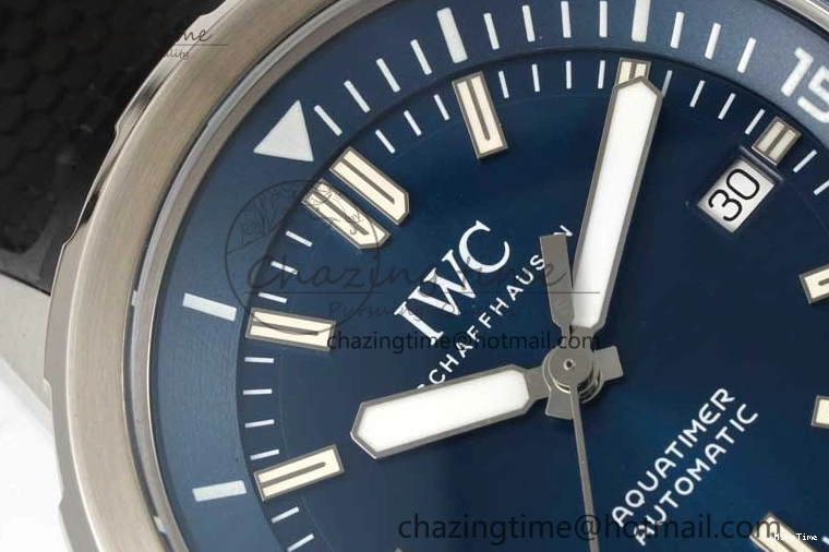 MIROTIME 0403 Aquatimer SS IW3290 RSF 1:1 Best Edition Blue Dial on Black Rubber Strap A Fashionable 7074